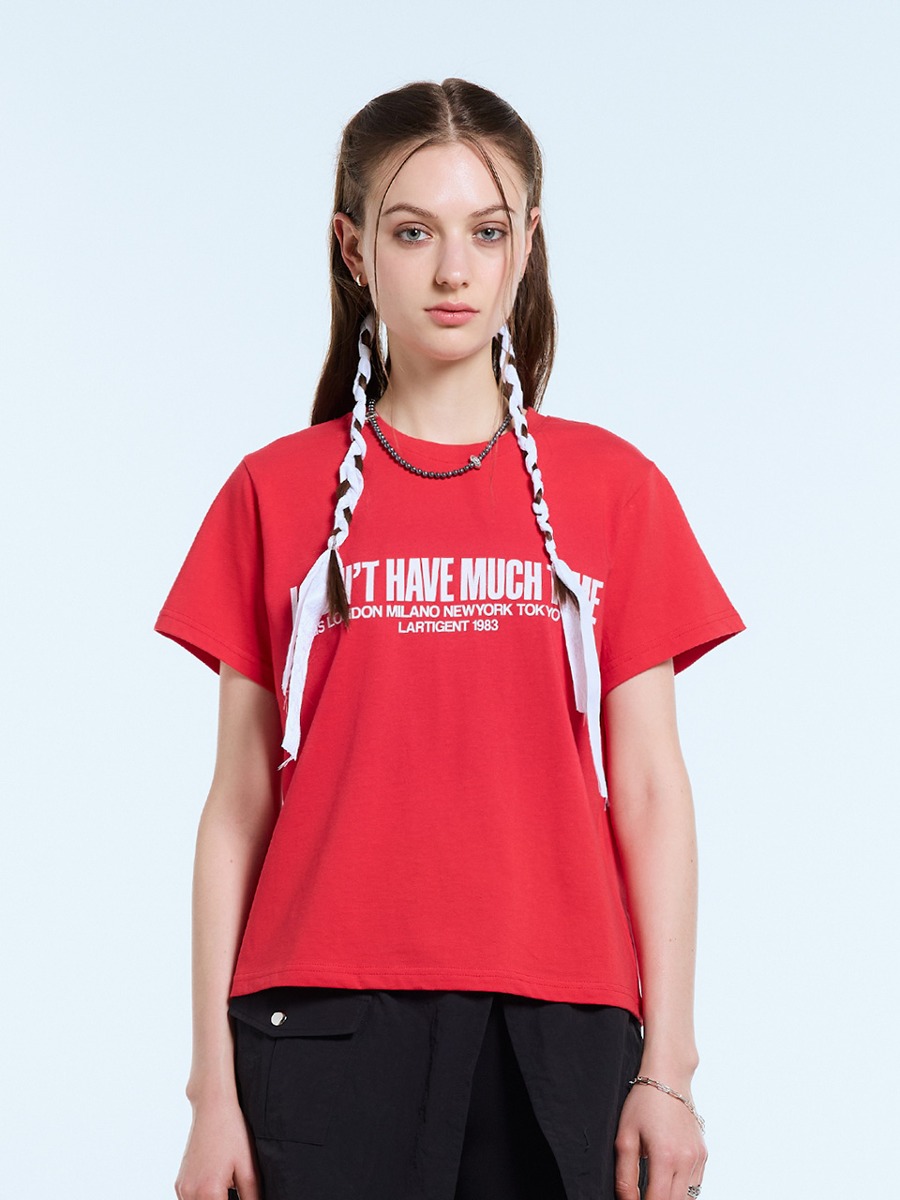 L11 MUCH TIME T-SHIRT(RED)