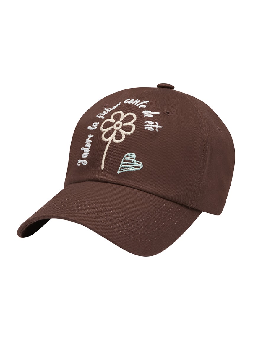 LLS FLOWER BALL CAP(BROWN)